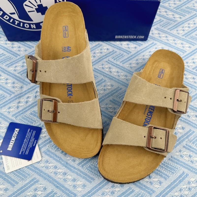 New Birkenstock Arizona Soft Footbed Taupe Suede Leather Wide/Narrow/unisex/EU
