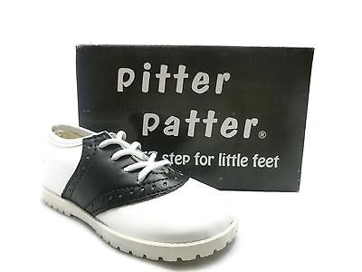 NEW BLACK & WHITE Saddle Shoes PITTER PATTER Boys/Girls Infant/Toddler Size 1-10