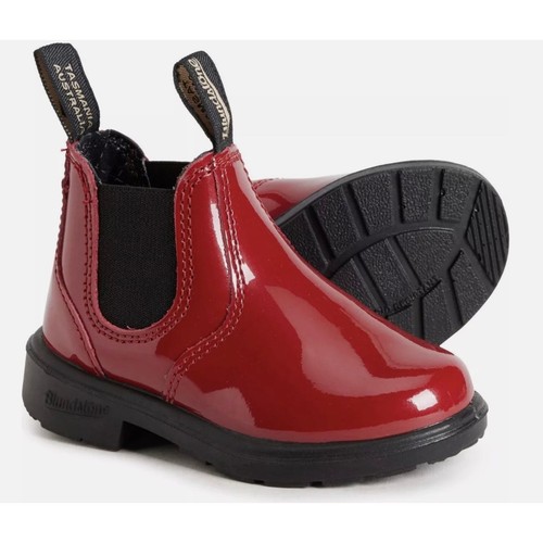 NEW Blundstone Girls 2255 Chelsea Boots Red Patent Kids Girls UK 3 US 4