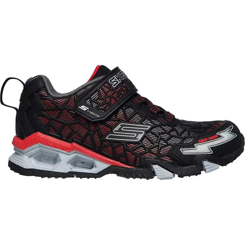 New Boy's S Lights By Skechers Tuff Force 400115L/BKRD Kids Size 12.5 #GRGE