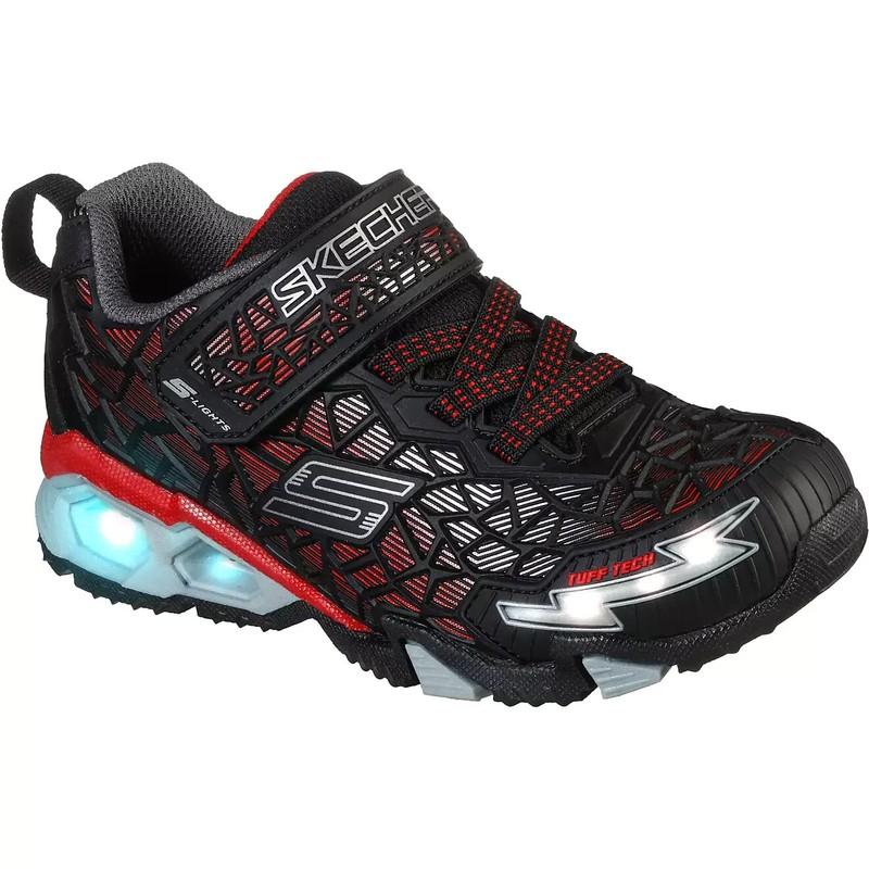 New Boy's S Lights by Skechers Tuff Force 400115L/BKRD Kids Size 12.5 #GRGE