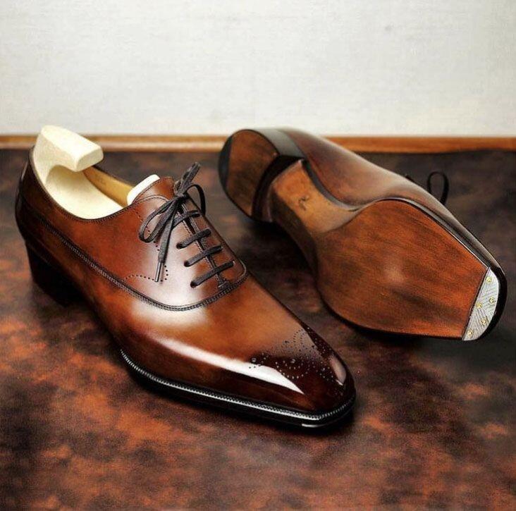 New Business Formal Real Leather Shoes Lace-up Shoes Oxford Men's Wedding Party