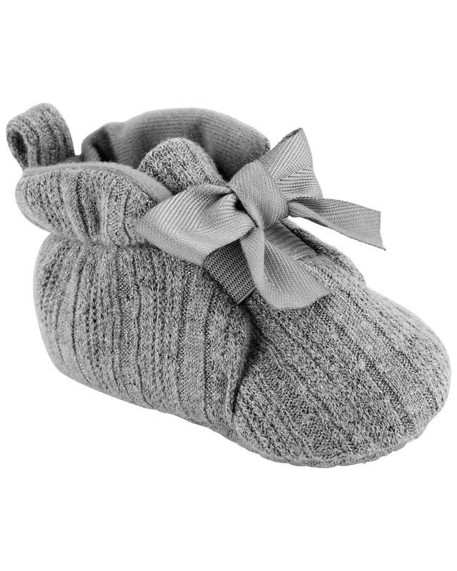 NEW Carter's Baby Newborn 12-18M Gray Bootie Slippers Baby Soft Shoes Super Cute