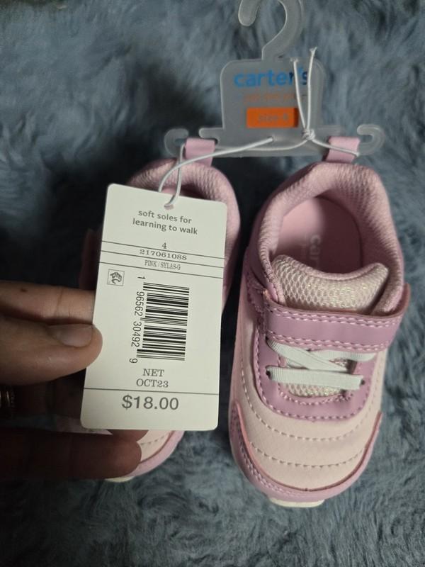 NEW Carter's Soft Soles Size 4 Toddler Pink Shoes Baby Girl