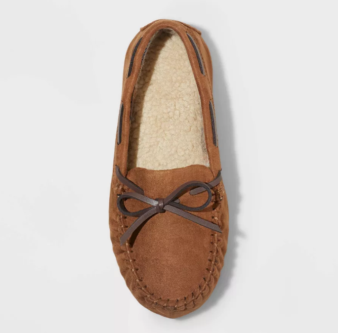 NEW Cat & Jack Boys' Lionel Breathable Moccasin Slippers Chestnut Size 3