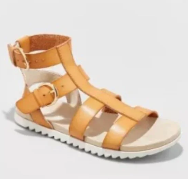 NEW Cat & Jack Ellie Gladiator Ankle Strap Sandal Cognac Size 1