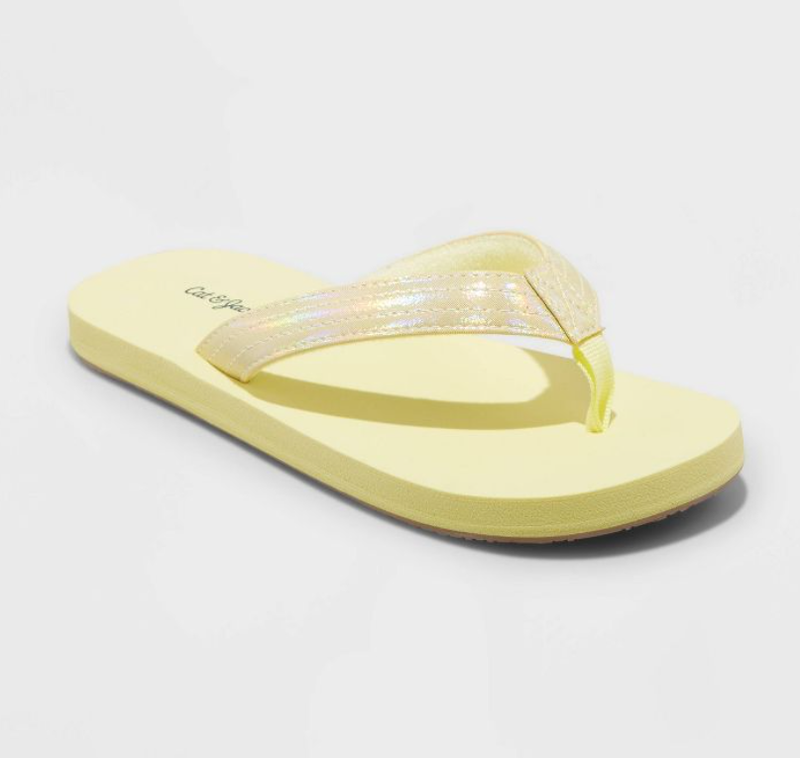 NEW Cat & Jack Girls' Ava Slip-On Thong Sandals Size Large