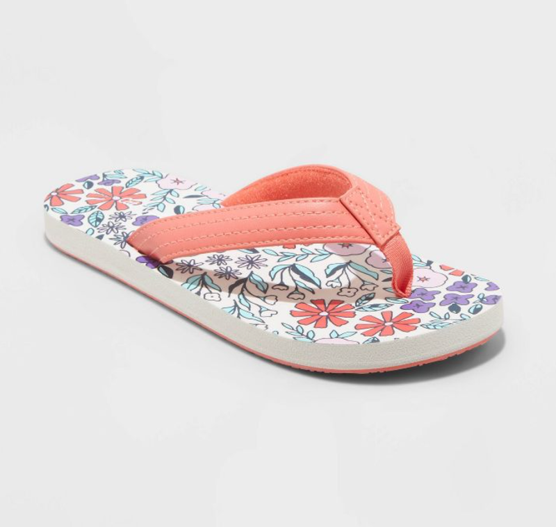 NEW Cat & Jack Girls' Ava Slip-On Thong Sandals Size Medium