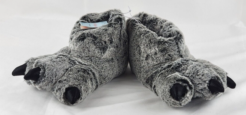 NEW Cat & Jack Kids Dinosaur Slippers Small Youth Size 13/1 Gray Monster Slipper