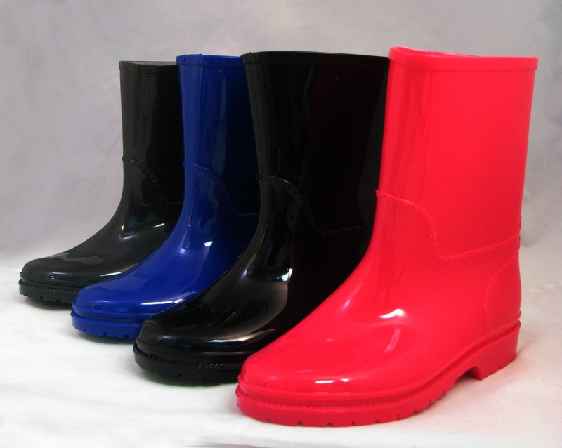 New Childrens Rain Boots Kids Boys Girls Rubber Snow Slip On Colors Sizes: 11-3
