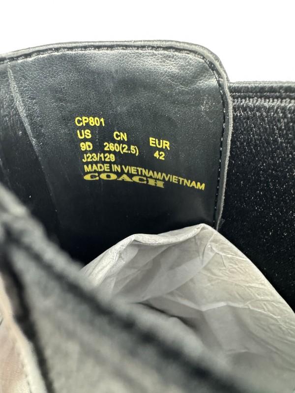 New Coach Carver Chelsea Boots Men’s Black Leather 9D – Authentic – Retail $295