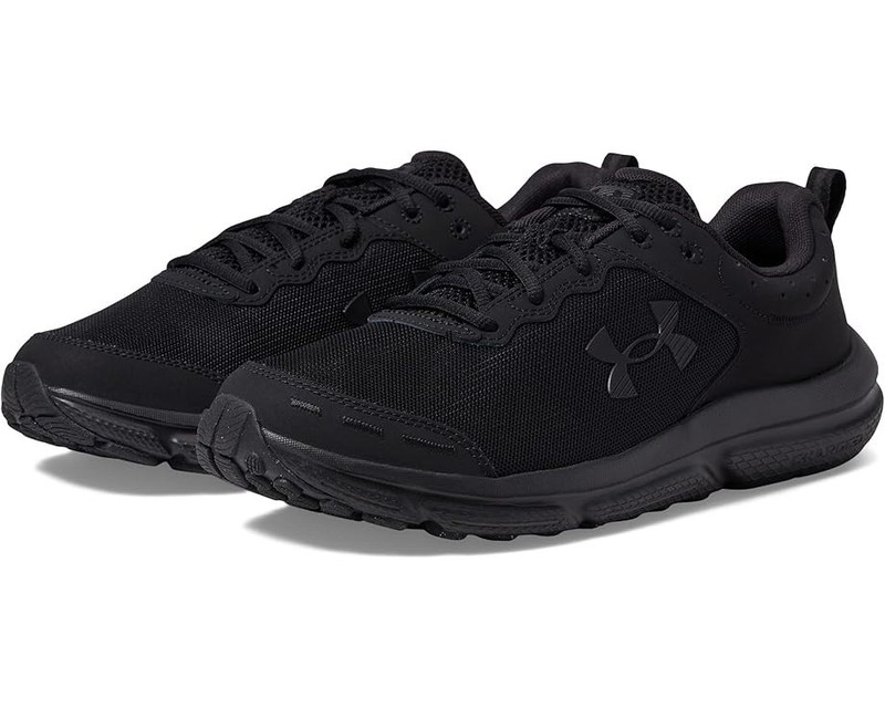 New Collection Under Armour Charged Assert 10 Men Shoe Black Color