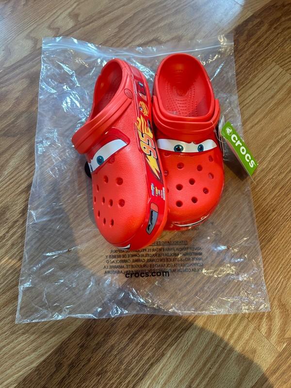New Crocs Classic Clog Cars Lightning Mcqueen Disney Sizes 4-12M DONT LIGHTUP