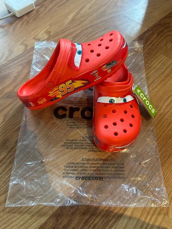 New Crocs Classic Clog Cars Lightning Mcqueen Disney Sizes 4-12M DONT LIGHTUP