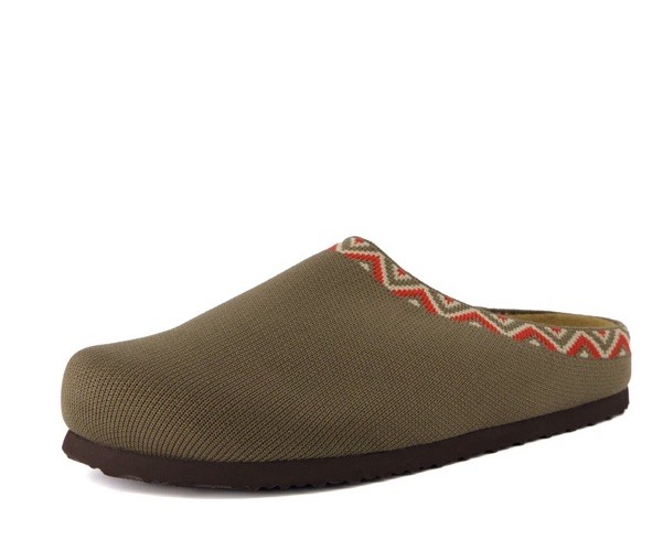 New Cushionaire Swiss Knit Molded Footbed Cork Clog Brown Womens Size 6