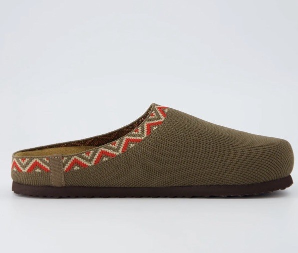New Cushionaire Swiss Knit Molded Footbed Cork Clog Brown Womens Size 6