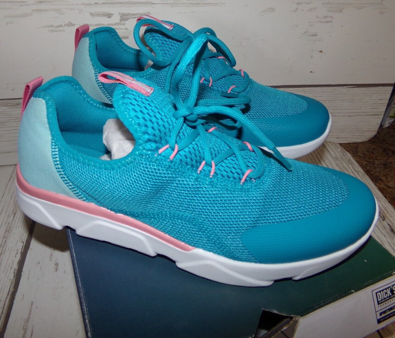 New Dick Sporting Goods Segundo Girls Size 6.5 Sneaker Shoe Aqua/Pink