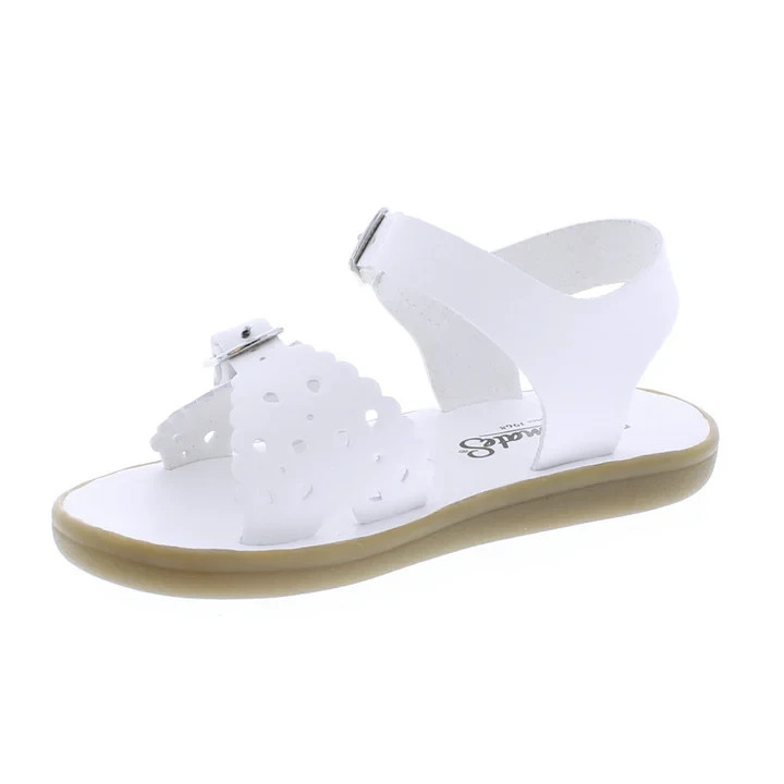 New Footmates Toddler Girl Sandal ECO-ARIEL - ES011-041 - White Sizes 5-11