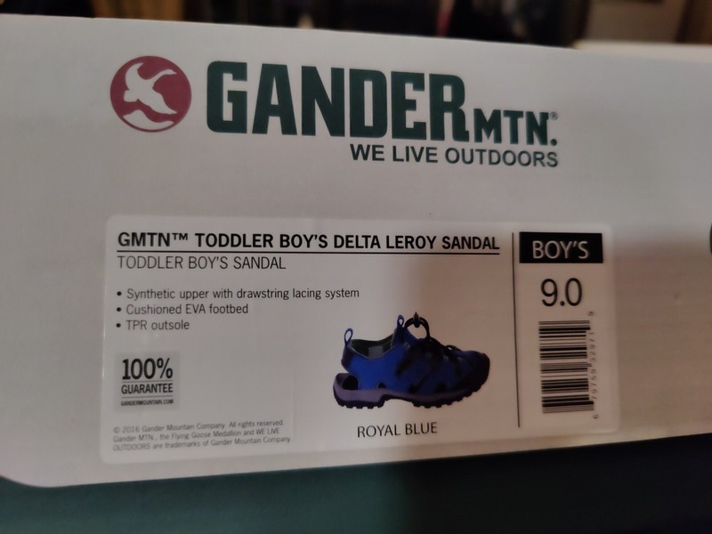 NEW GANDER MOUNTAIN DELTA LEROY SANDAL Boys Toddler HIKING/WALKING SIZE 9 Blue