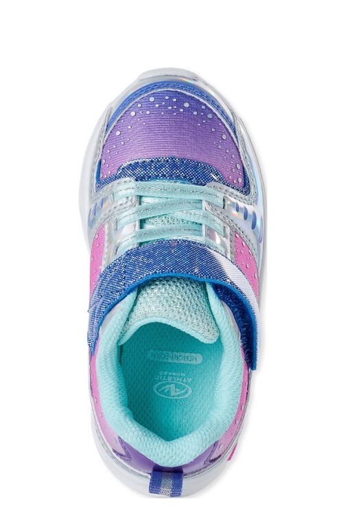 New Girls Athletic Works Light Up Sneakers Shoes Size 7. Free Shipping