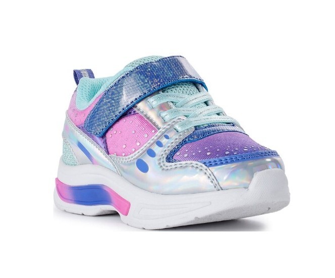New Girls Athletic Works Light Up Sneakers Shoes Size 7. free shipping