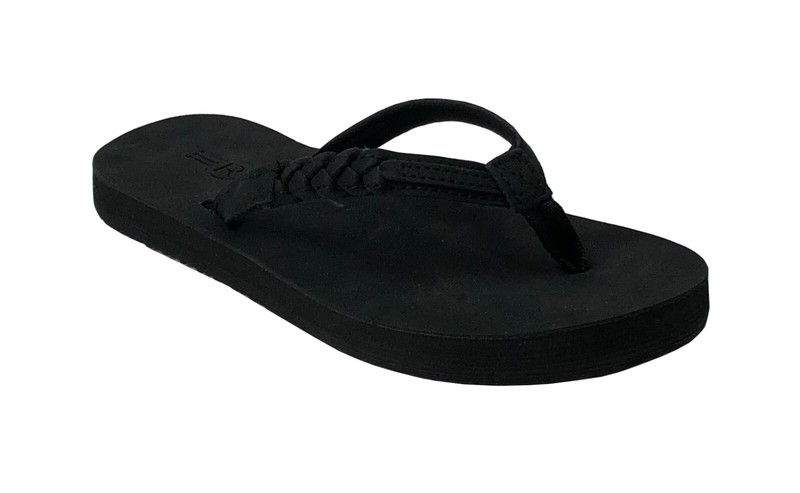 NEW Girls Classic Braid-Accent Beach Flip Flop Beach Pool