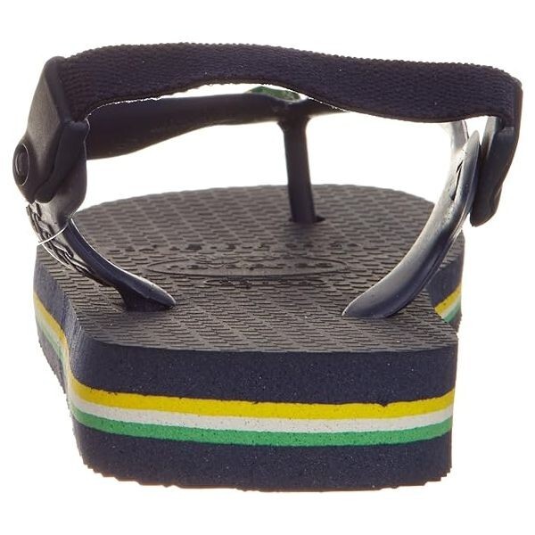 NEW Havaianas Kids Baby Brazil Logo Navy Blue Sling Back Flip Flop Sandal