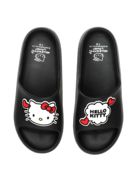 NEW Hello Kitty & Friends Women's Black Slide Sandals Size 5/6 7/8