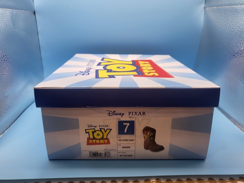 NEW IN BOX Toy Story Toddler Cowboy Boots Size 7 Woody Brown Disney
