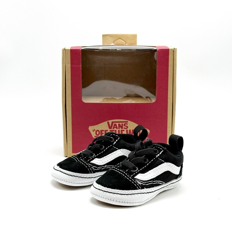*NEW* Infant BABY VANS Old Skool Crib Shoe BLACK (VN0A3U8K6BT) 