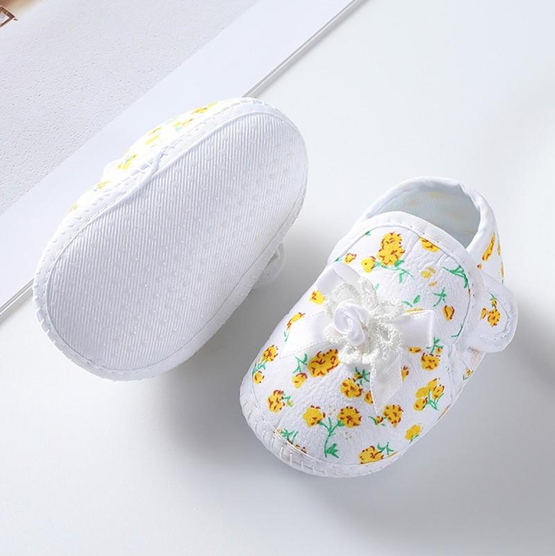 New Infant Toddler Floral Print Baby Shoes