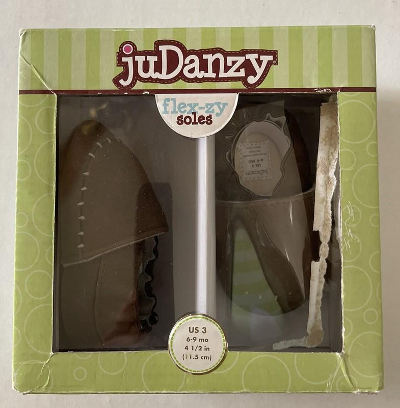 NEW JUDANZY flex-zy soles BROWN MOCASSIN size 3 6-9 months M2