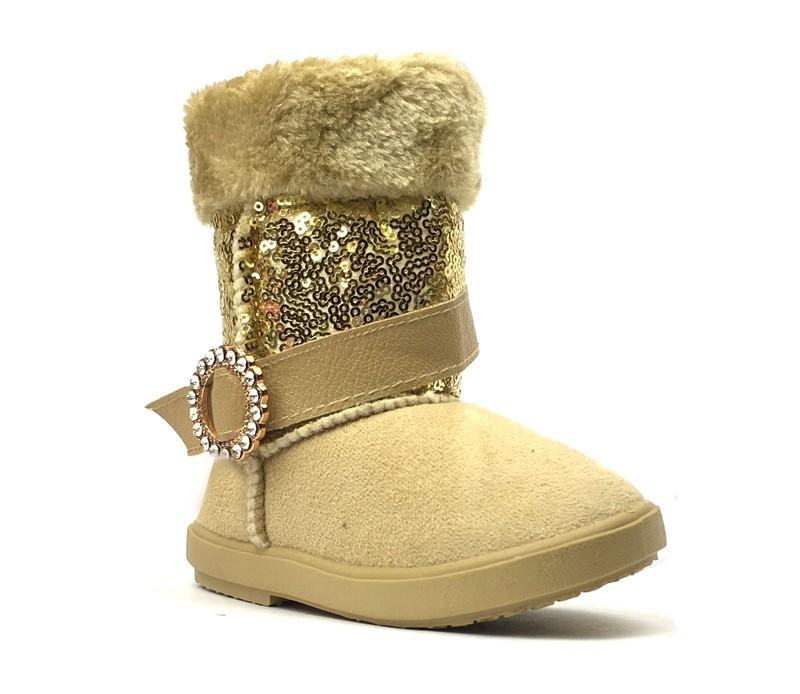 New Kids Boots Toddler Girls Cute Rhinestone Accent Shiny Sequins Infant Shoes