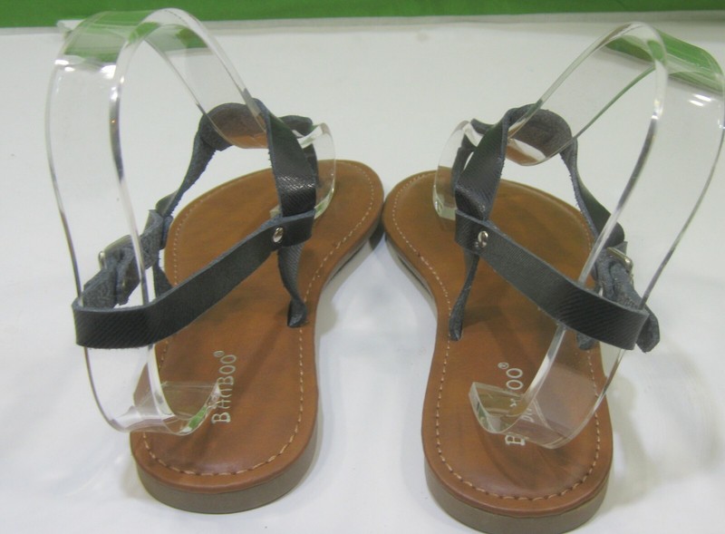 New Ladies Summer Black Back Adjustable Strap Sandal WOMEN Size 7.5