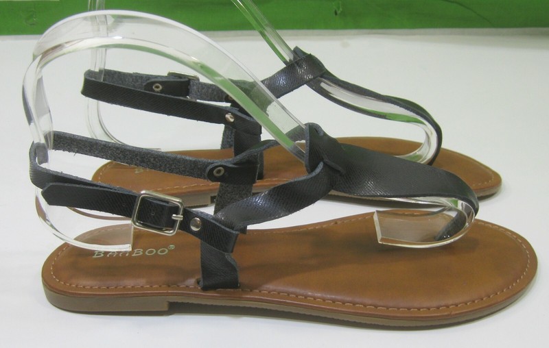 new ladies Summer Black Back Adjustable Strap Sandal WOMEN Size 7.5