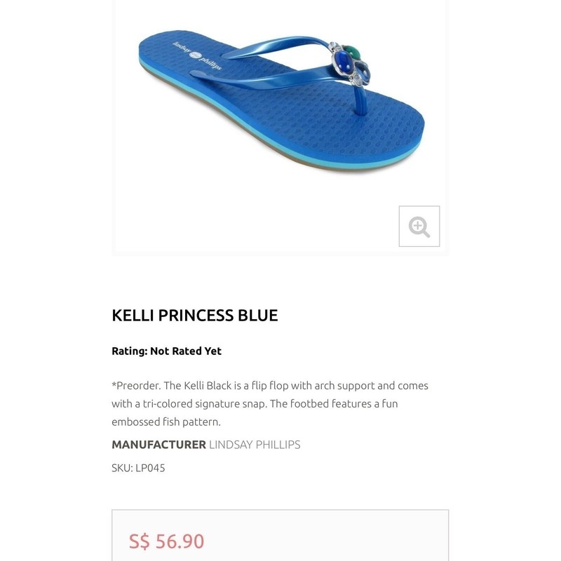 New Lindsay Phillips Embellished Flip Flops Kelli Princess Royal Blue Sz 7