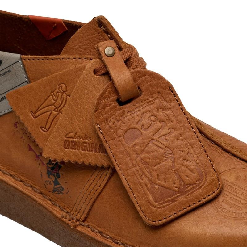 NEW Men Clarks Originals Travel Trek DESERT TREK Tan Leather "BANKROBBER" Shoes