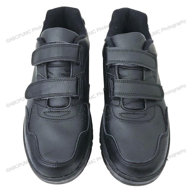 New Men's Sneakers Leather Comfort Hook And Loop Cushion Sole Walking Lace Up
