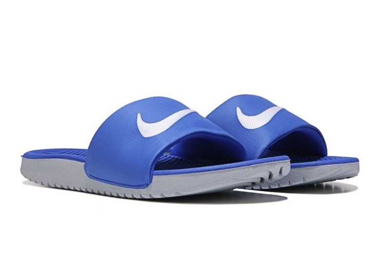 New Nike Big Boy's Kawa Slide Sandals Size 7 Youth New With Tags Blue