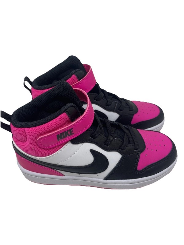 NEW Nike Court Borough Mid 2 PSV Fierce Pink Black Youth Size 1.5 - HV0935-100
