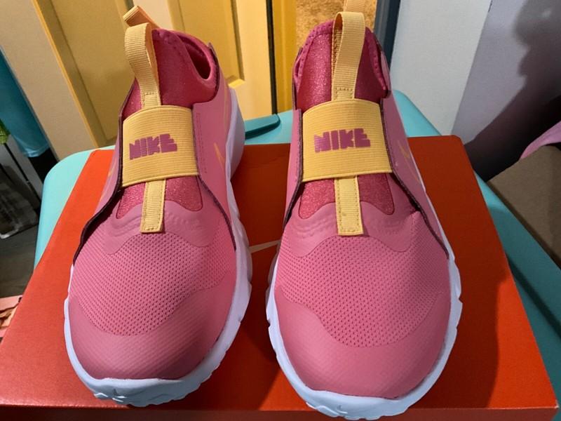 New Nike Flex Runner 2 Big Kids Girls Slip On Shoes Coral Pink DJ6038- SIZE 6Y