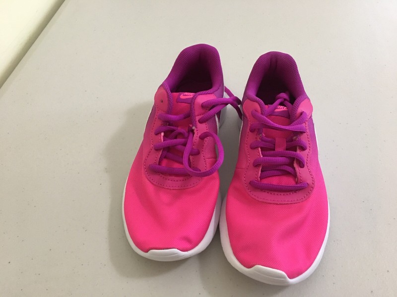 New Nike Tanjun Print (GS) Girls Running Shoes [AV8858-500] Sneakers Pink Violet