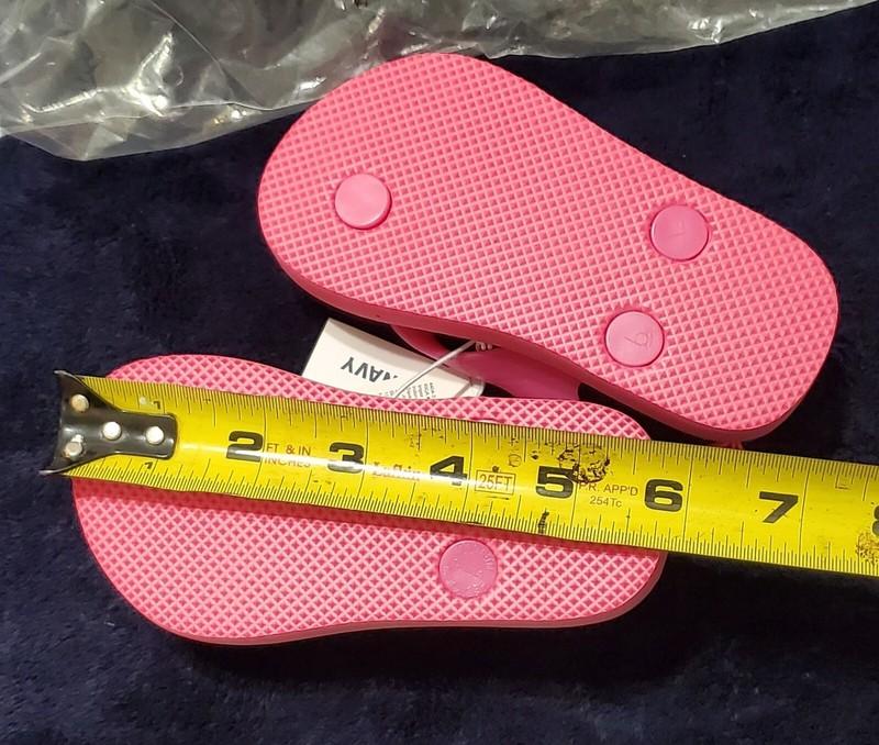 New Old Navy Girls Baby Flip Flop Sandals Pink Size 6