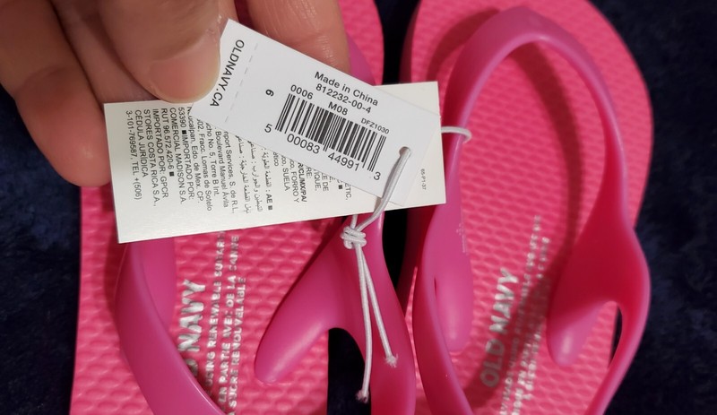 New Old Navy Girls Baby Flip Flop Sandals Pink Size 6