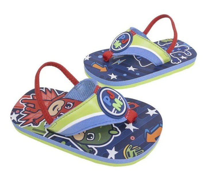 New PJ Masks Boys Colorful Beach Flip Flops Size 5-6 Free Shipping