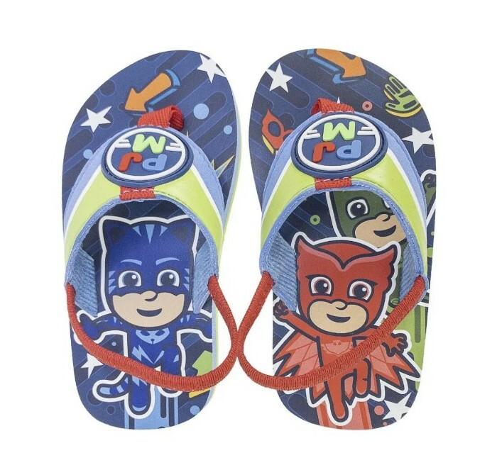 New PJ Masks Boys Colorful Beach Flip Flops Size 5-6 free shipping