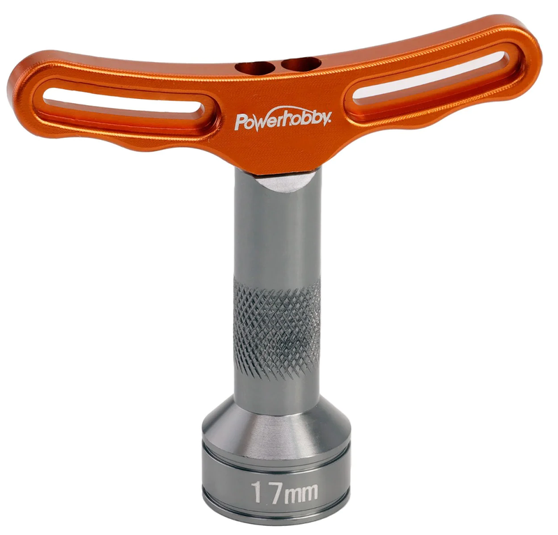 NEW Powerhobby 17mm Aluminum T-Handle Hex Wheel Wrench Orange RC Tools