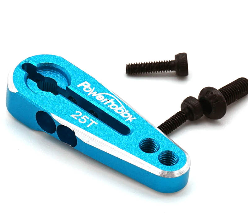 NEW Powerhobby 25T Aluminum Clamping Servo Horn Blue