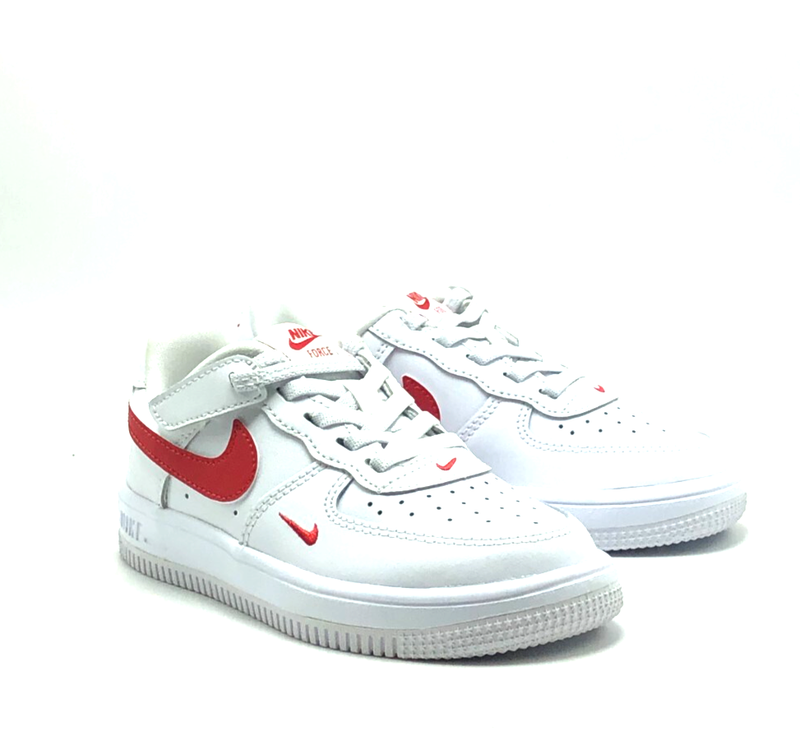 *NEW* Pre-School Kids Nike Air Force 1 Low Easy On (PS) White/Red (HM9652 101)