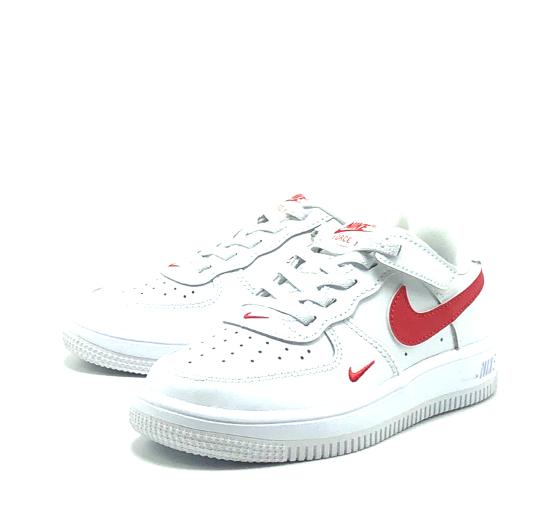 *NEW* Pre-School Kids Nike Air Force 1 Low Easy On (PS) White/Red (HM9652 101)